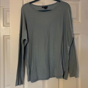 Vince Light Blue Cotton Long Sleeve Top